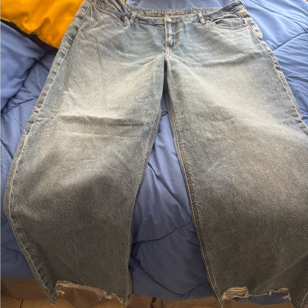 American Eagle Outfitters Light Blue Wide Leg Jeans